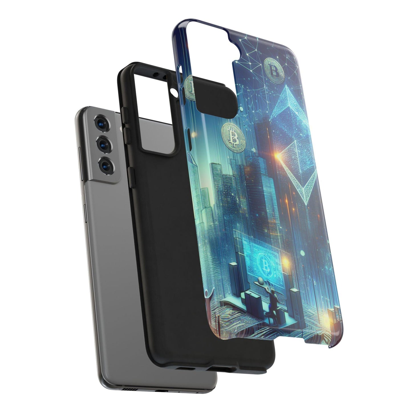 Phone Case - Cryptocurrency Enthusiasts Futuristic Design - Oceanfront Products