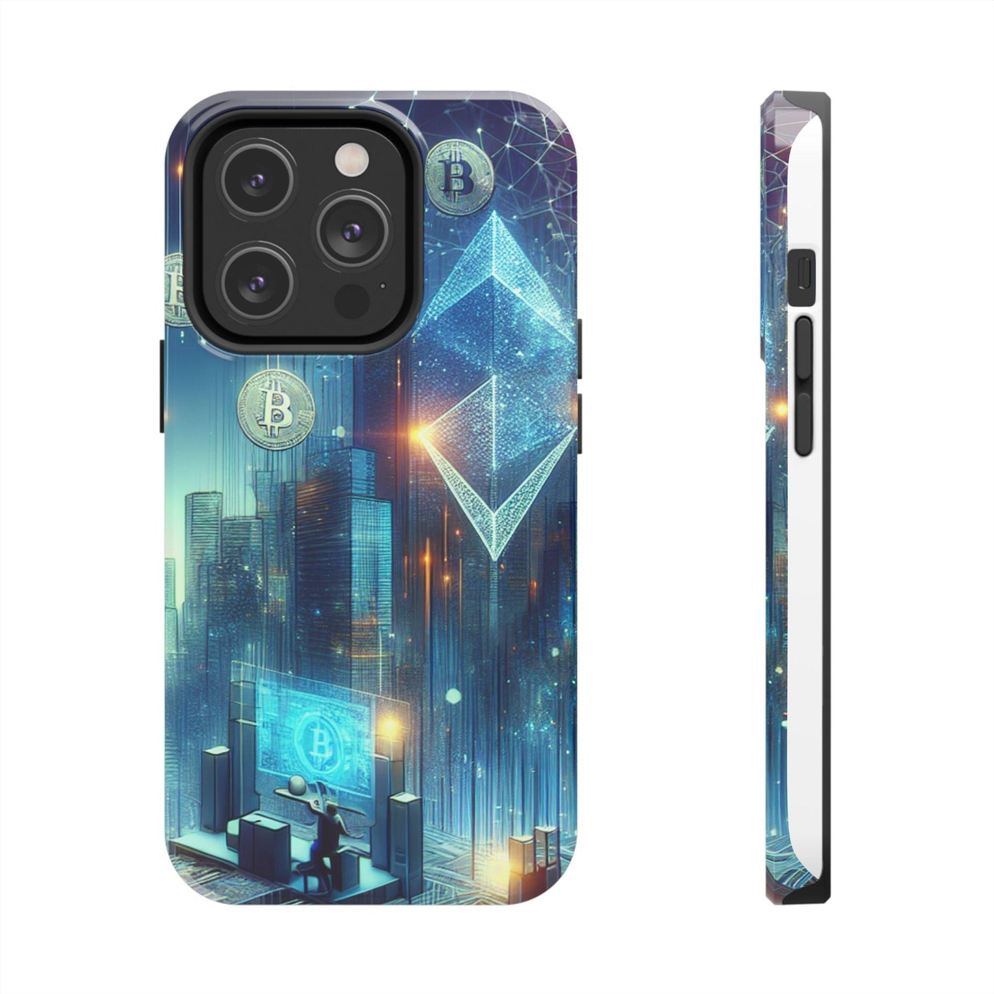 Phone Case - Cryptocurrency Enthusiasts Futuristic Design - Oceanfront Products