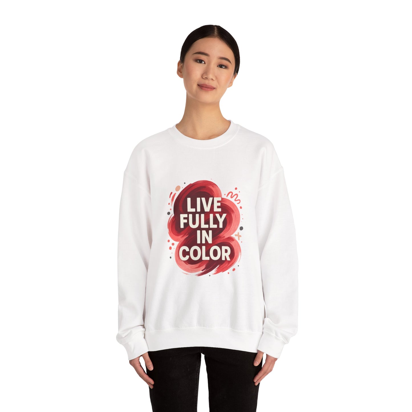 Crewneck Sweatshirt - Bold Color Palettes Cherry Coded
