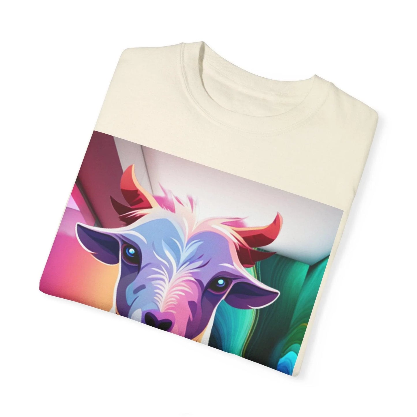 Colorful Goat Graphic Women's T-Shirt: A Blend of Style and Playfulness - Oceanfront Products