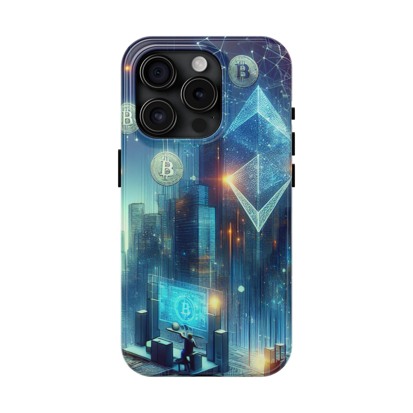 Phone Case - Cryptocurrency Enthusiasts Futuristic Design - Oceanfront Products