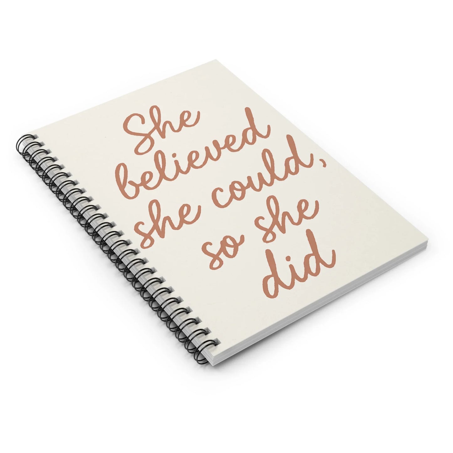 She Believed She Could, So She Did – Feminine Spiral Journal - Oceanfront Products