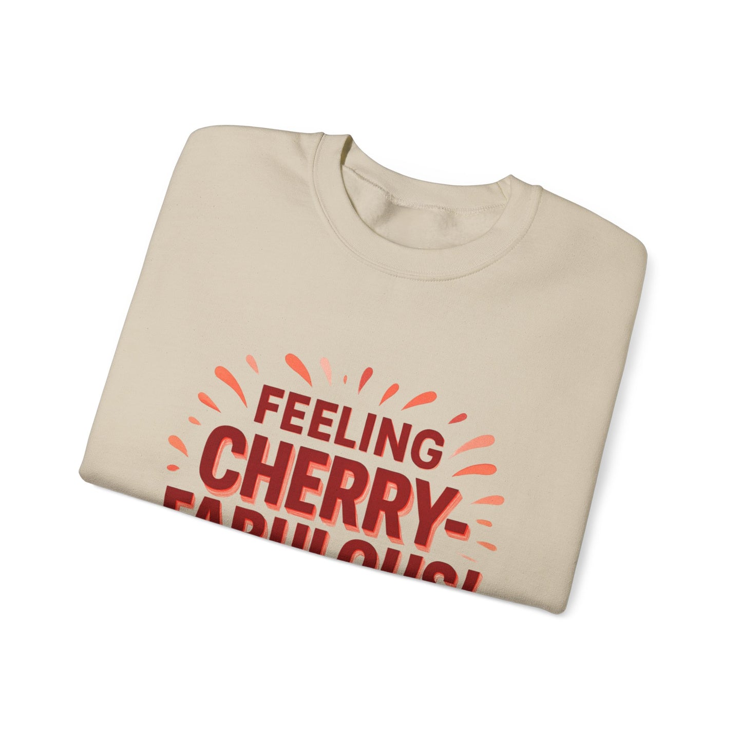 Bold cherry Sweatshirt, Cherry design on Crewneck Jumper, Unisex Pullover, Gift