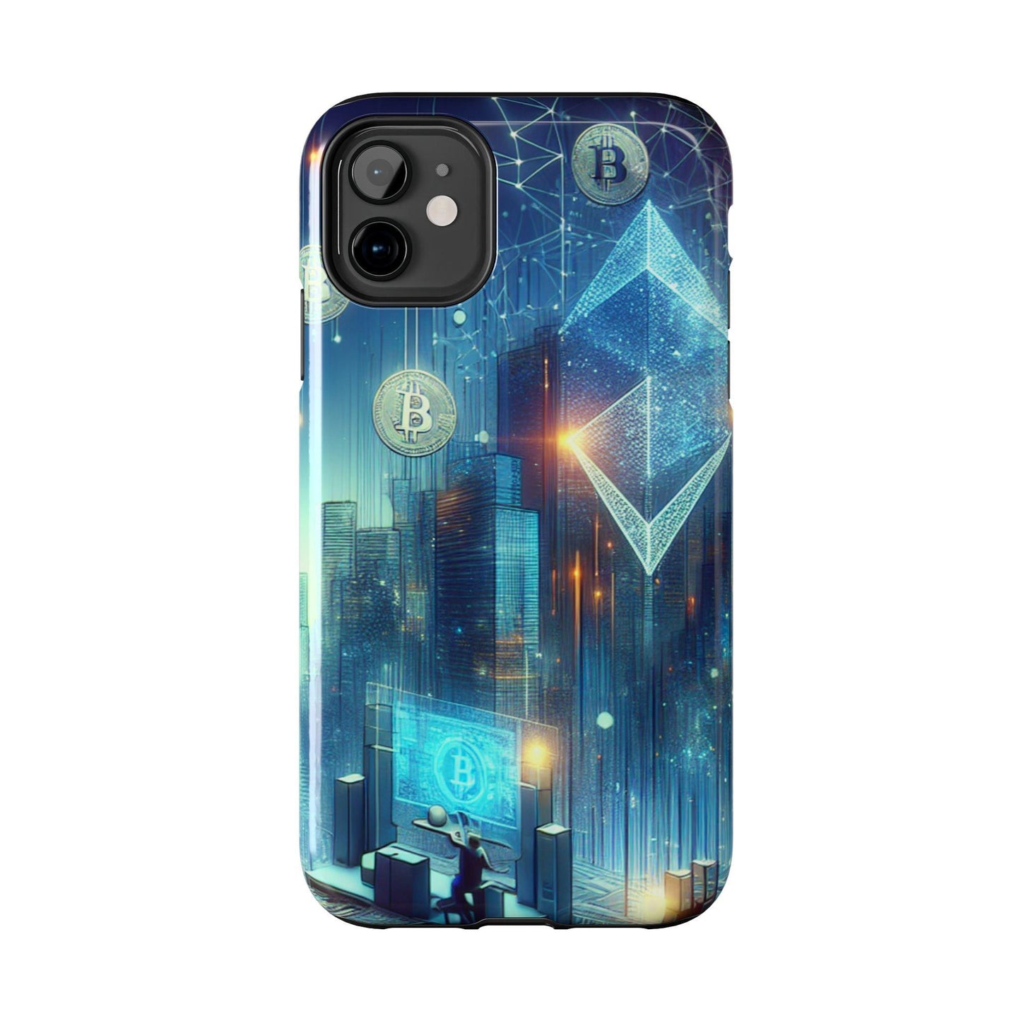 Phone Case - Cryptocurrency Enthusiasts Futuristic Design - Oceanfront Products
