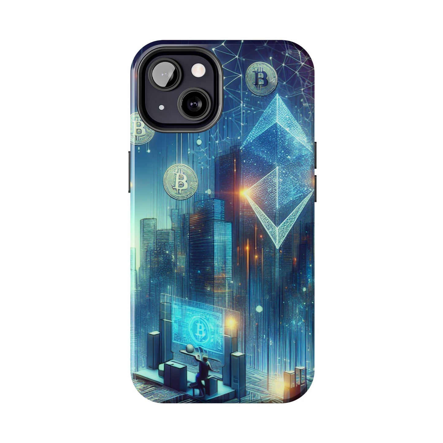 Phone Case - Cryptocurrency Enthusiasts Futuristic Design - Oceanfront Products