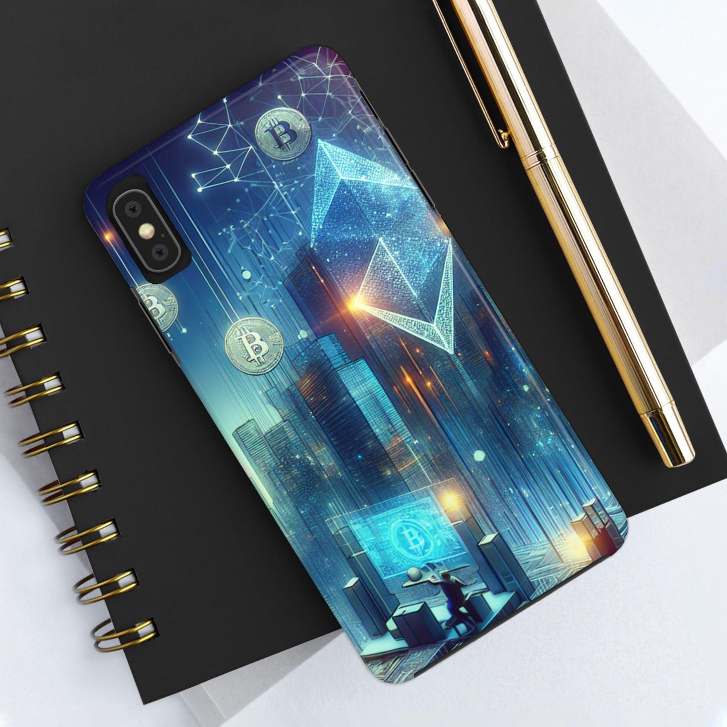 Phone Case - Cryptocurrency Enthusiasts Futuristic Design - Oceanfront Products
