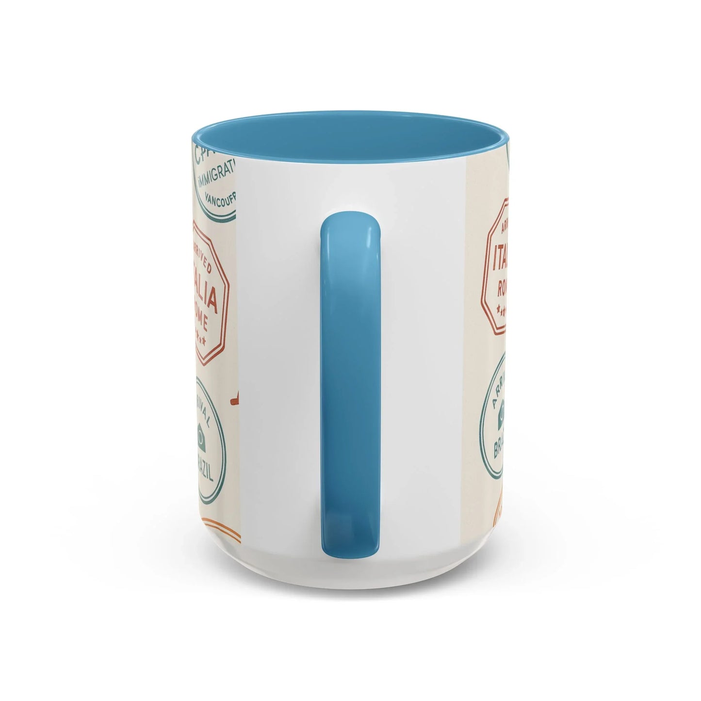 Pack Light, Live Big – Wanderlust Mug with Passport Stamp Collection - Oceanfront Products