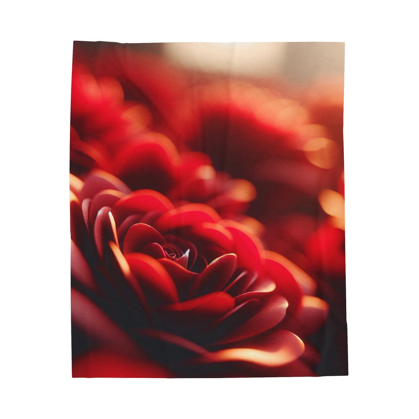 Plush Blanket - Valentine's Day Rose Petals Design - Oceanfront Products