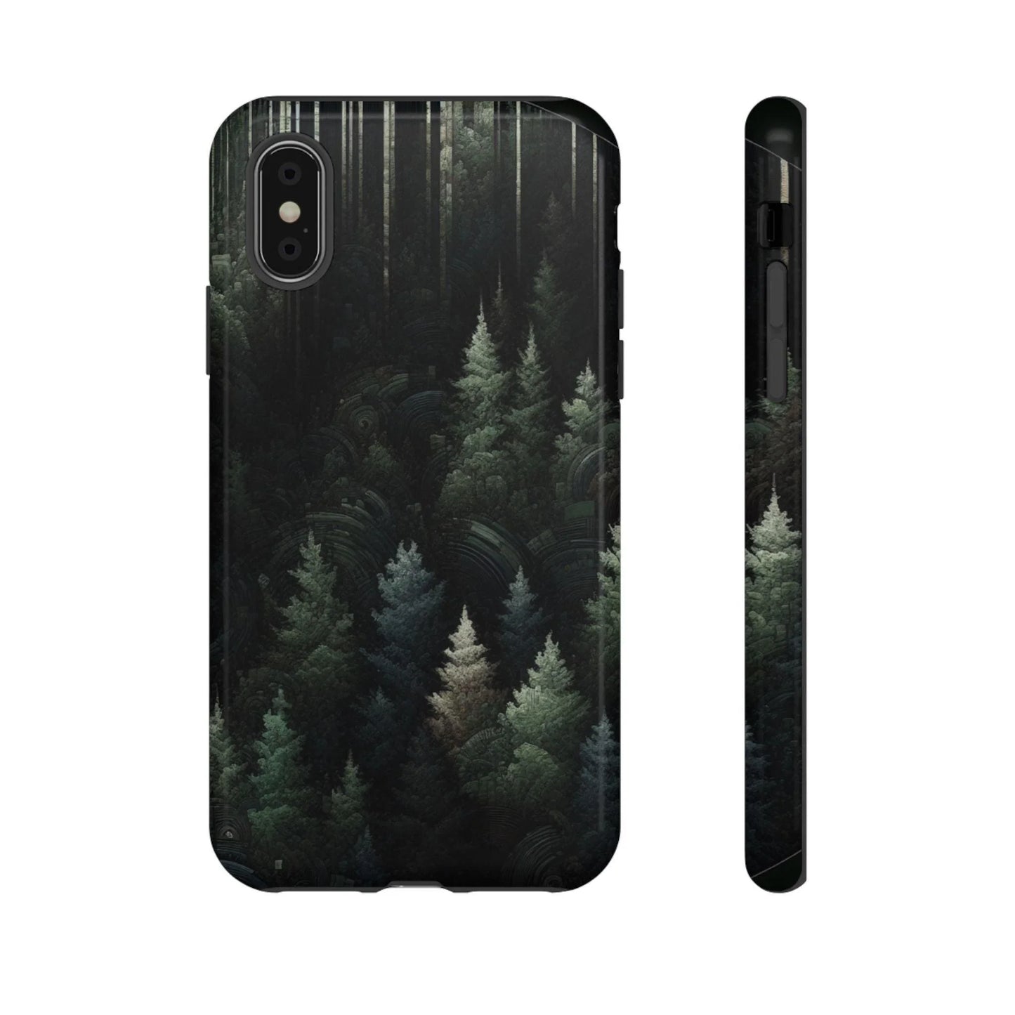 Phone Cases - Deep Dark Forest Nature Design - Oceanfront Products