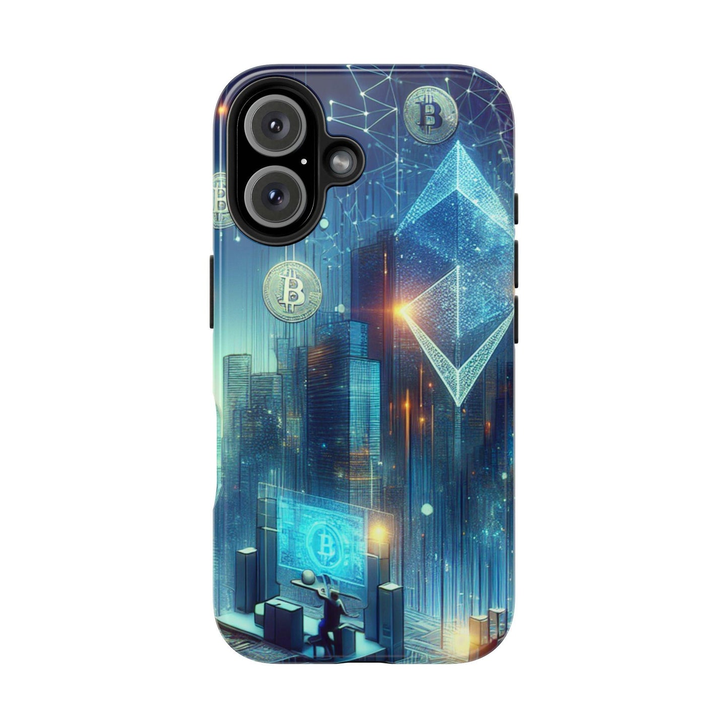 Phone Case - Cryptocurrency Enthusiasts Futuristic Design - Oceanfront Products