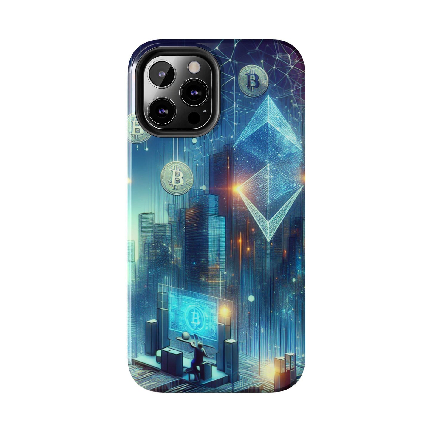 Phone Case - Cryptocurrency Enthusiasts Futuristic Design - Oceanfront Products
