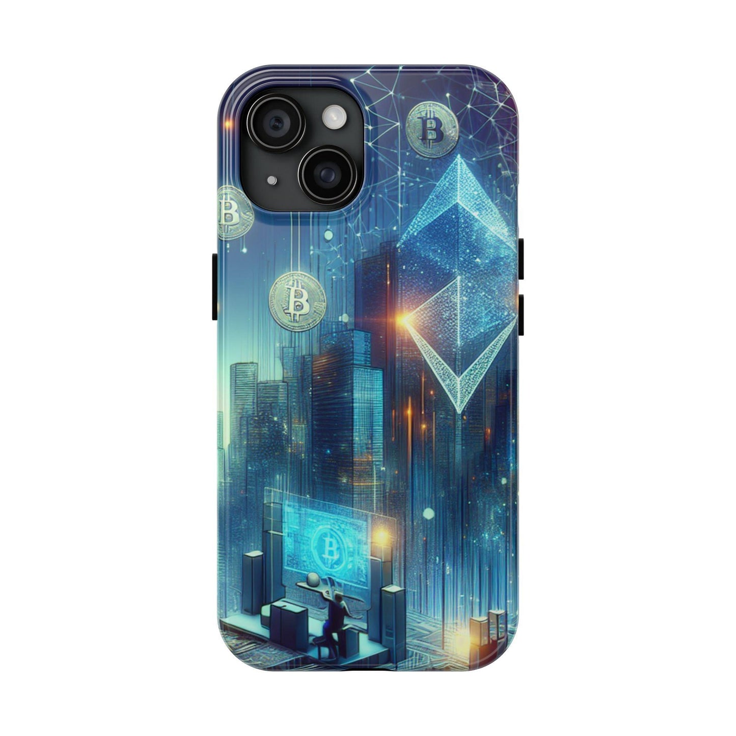 Phone Case - Cryptocurrency Enthusiasts Futuristic Design - Oceanfront Products