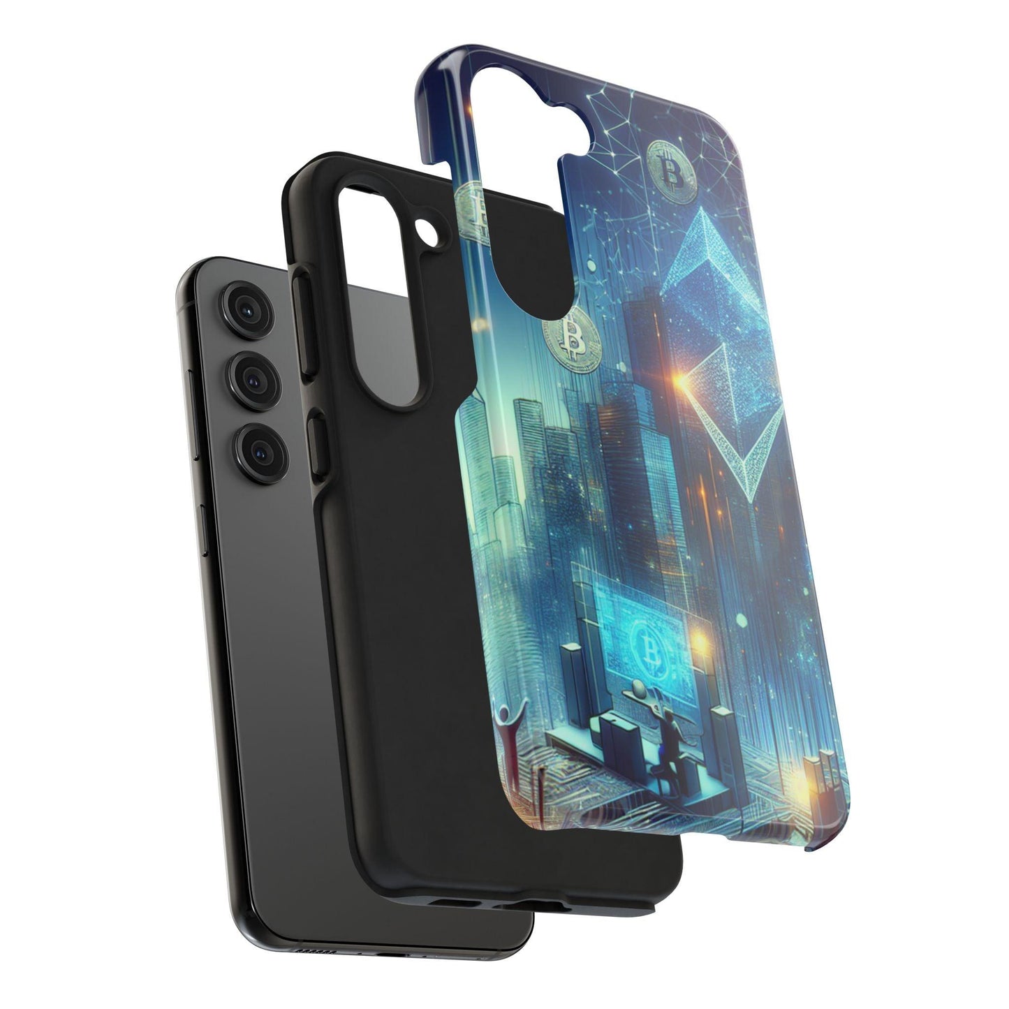 Phone Case - Cryptocurrency Enthusiasts Futuristic Design - Oceanfront Products