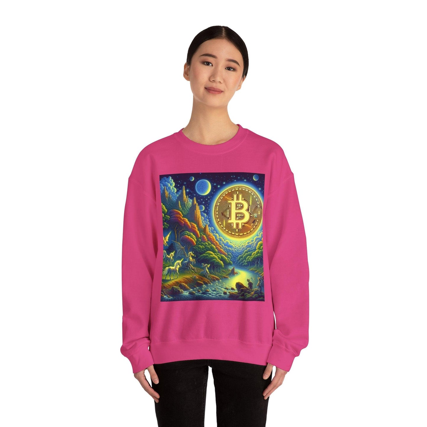 Bitcoin Fantasy Sweatshirt - Crewneck Sweatshirt - Oceanfront Products