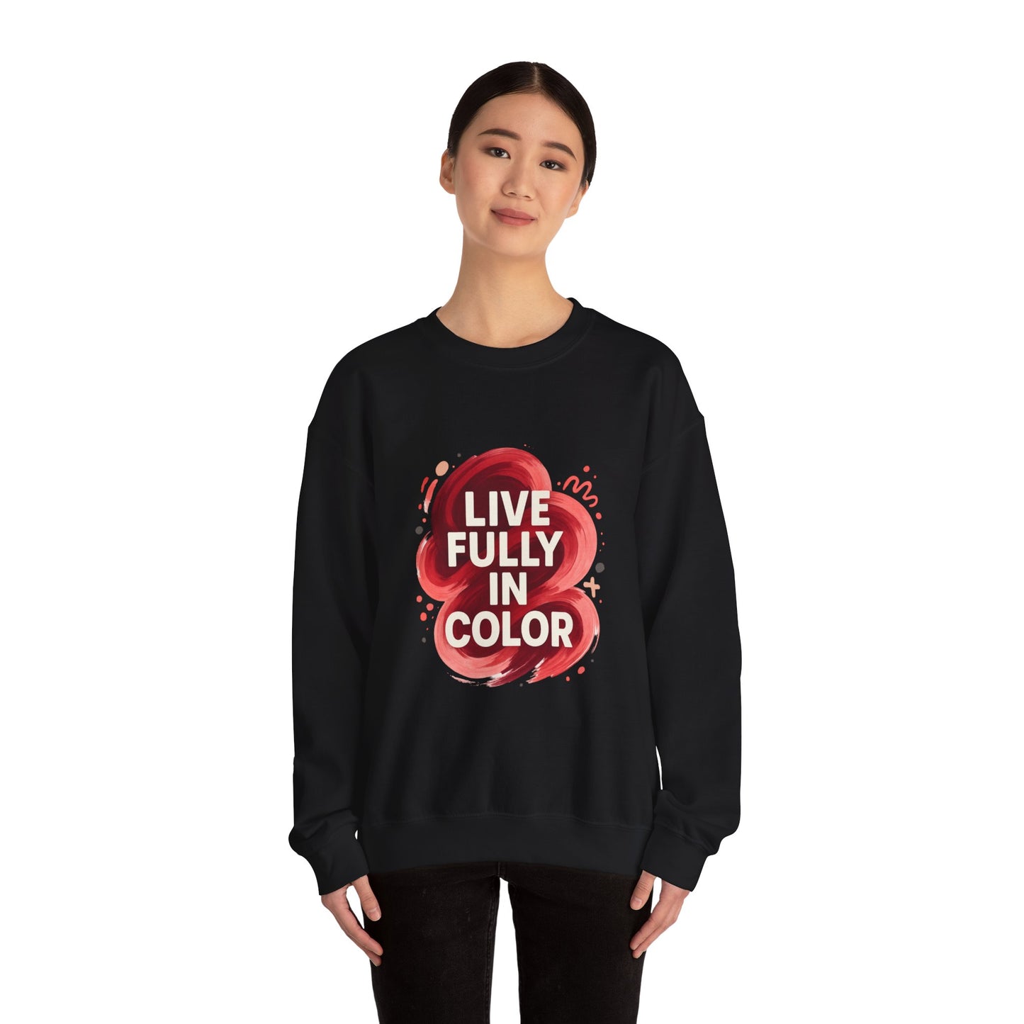 Crewneck Sweatshirt - Bold Color Palettes Cherry Coded
