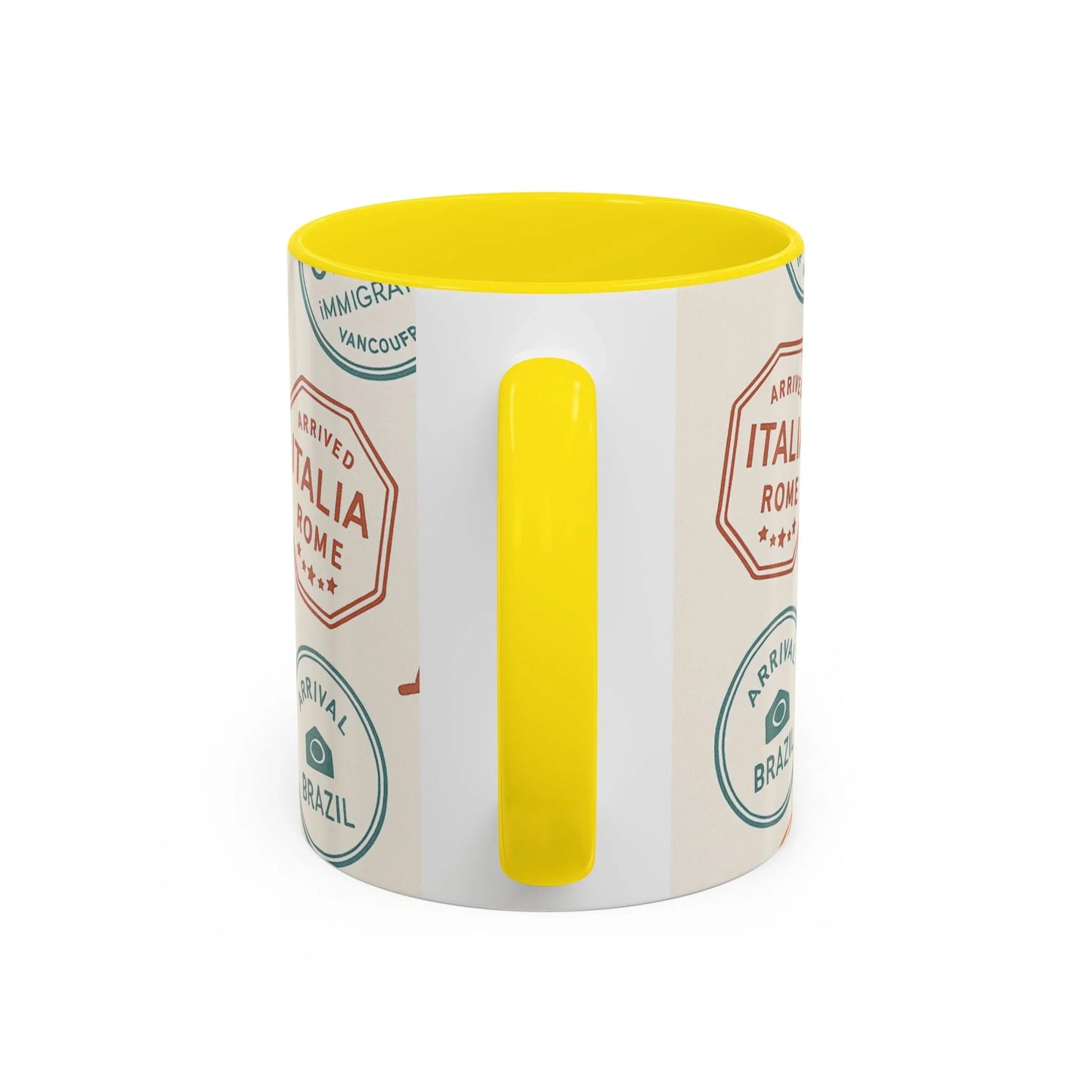 Pack Light, Live Big – Wanderlust Mug with Passport Stamp Collection - Oceanfront Products