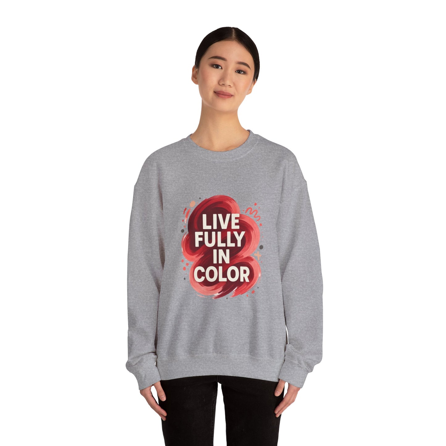 Crewneck Sweatshirt - Bold Color Palettes Cherry Coded