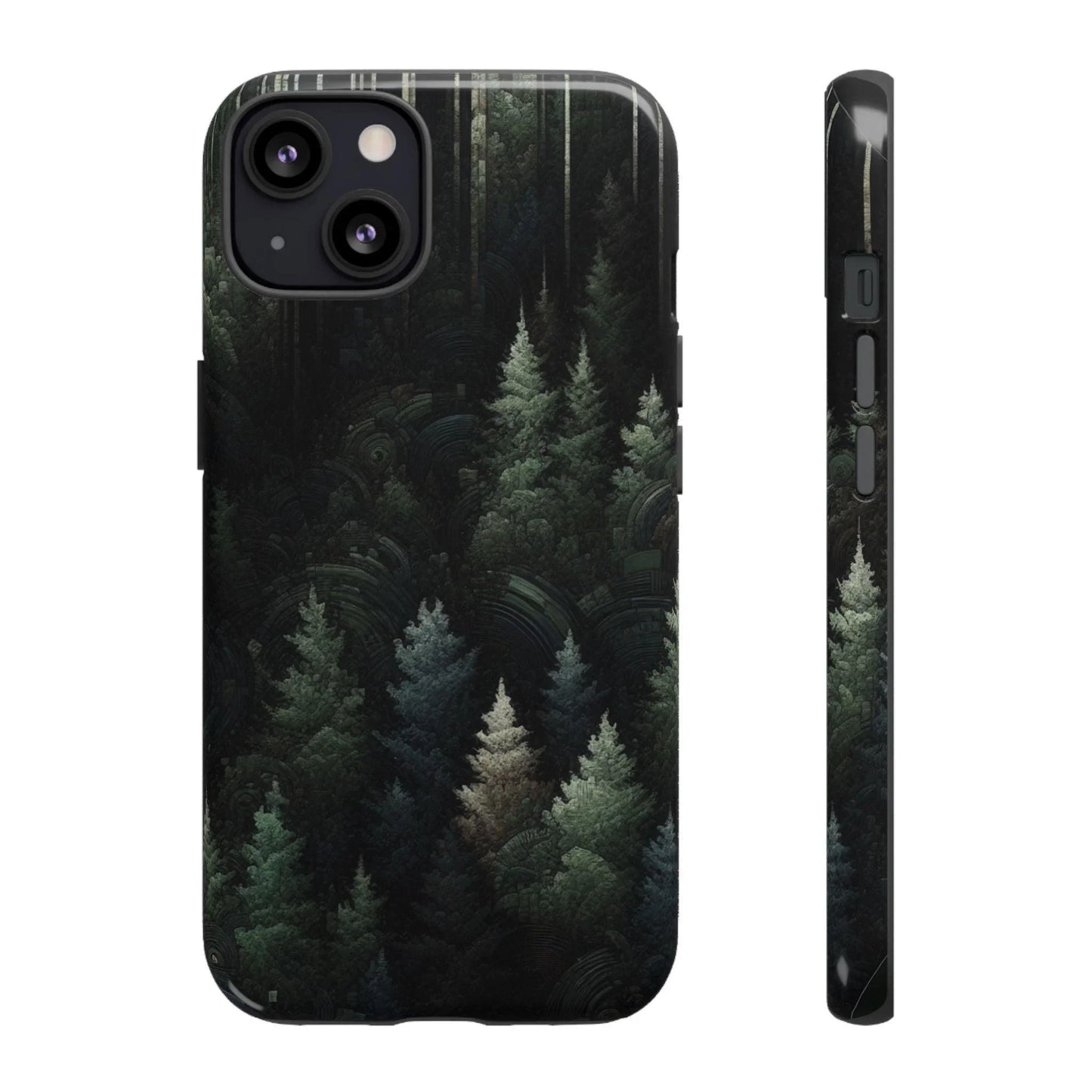 Phone Cases - Deep Dark Forest Nature Design - Oceanfront Products