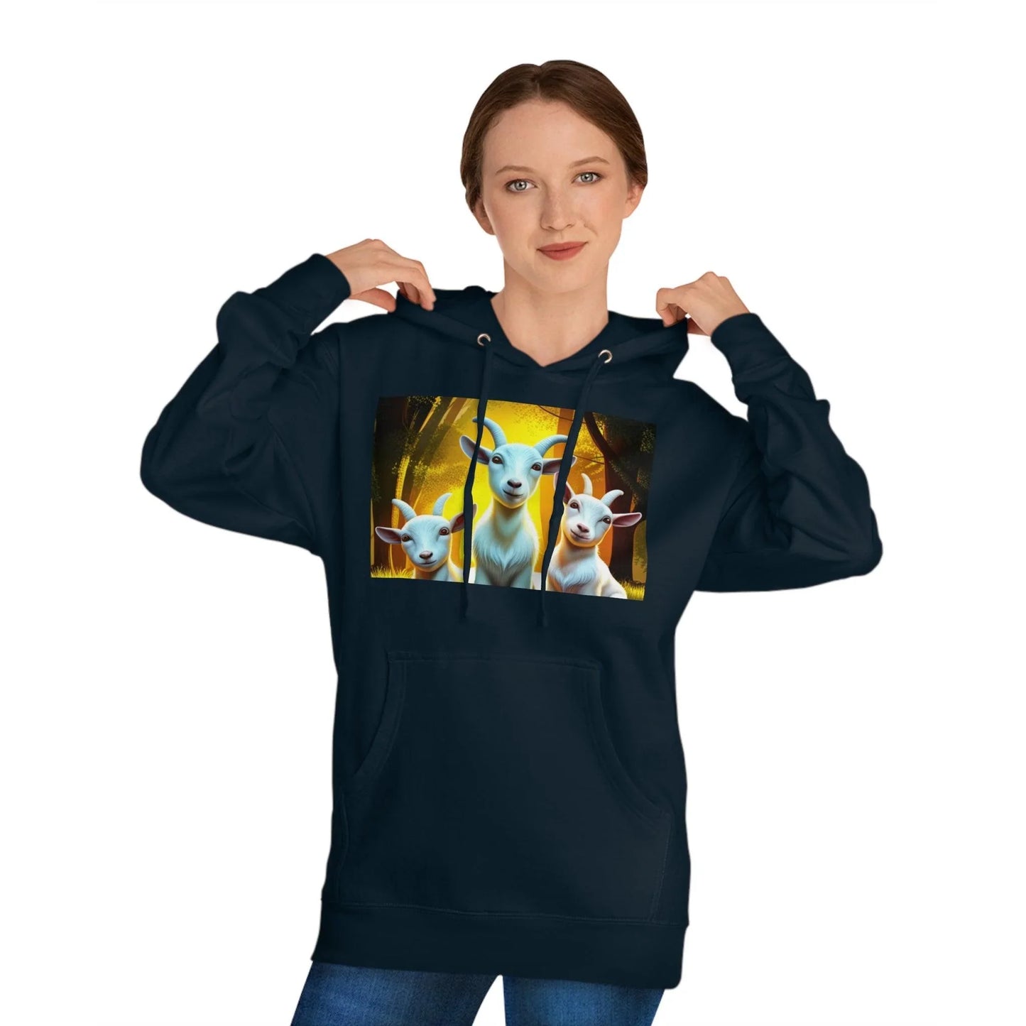 3D Vibrant Baby Goat Sweatshirt/Hoodie - A Unique Blend of Comfort and Whimsy - Oceanfront Products