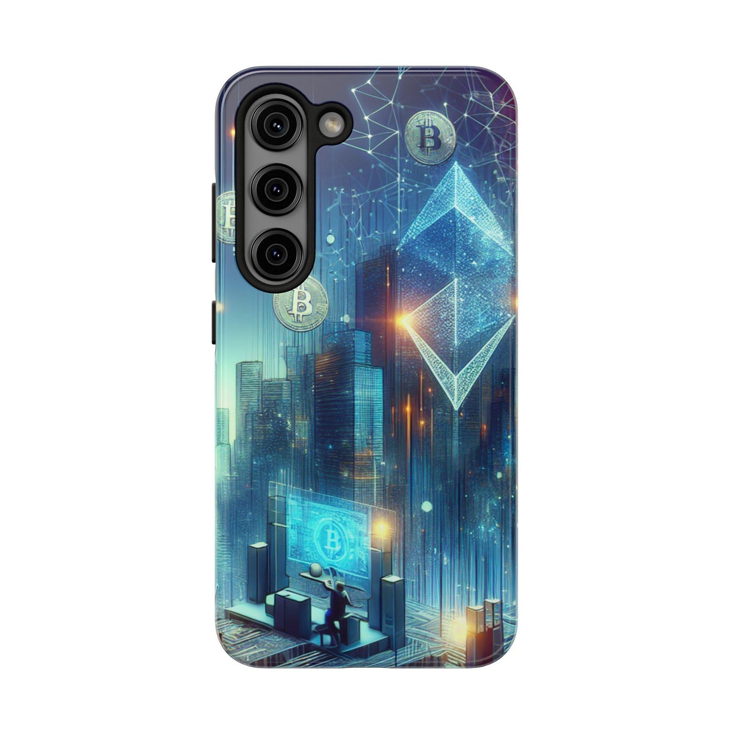 Phone Case - Cryptocurrency Enthusiasts Futuristic Design - Oceanfront Products