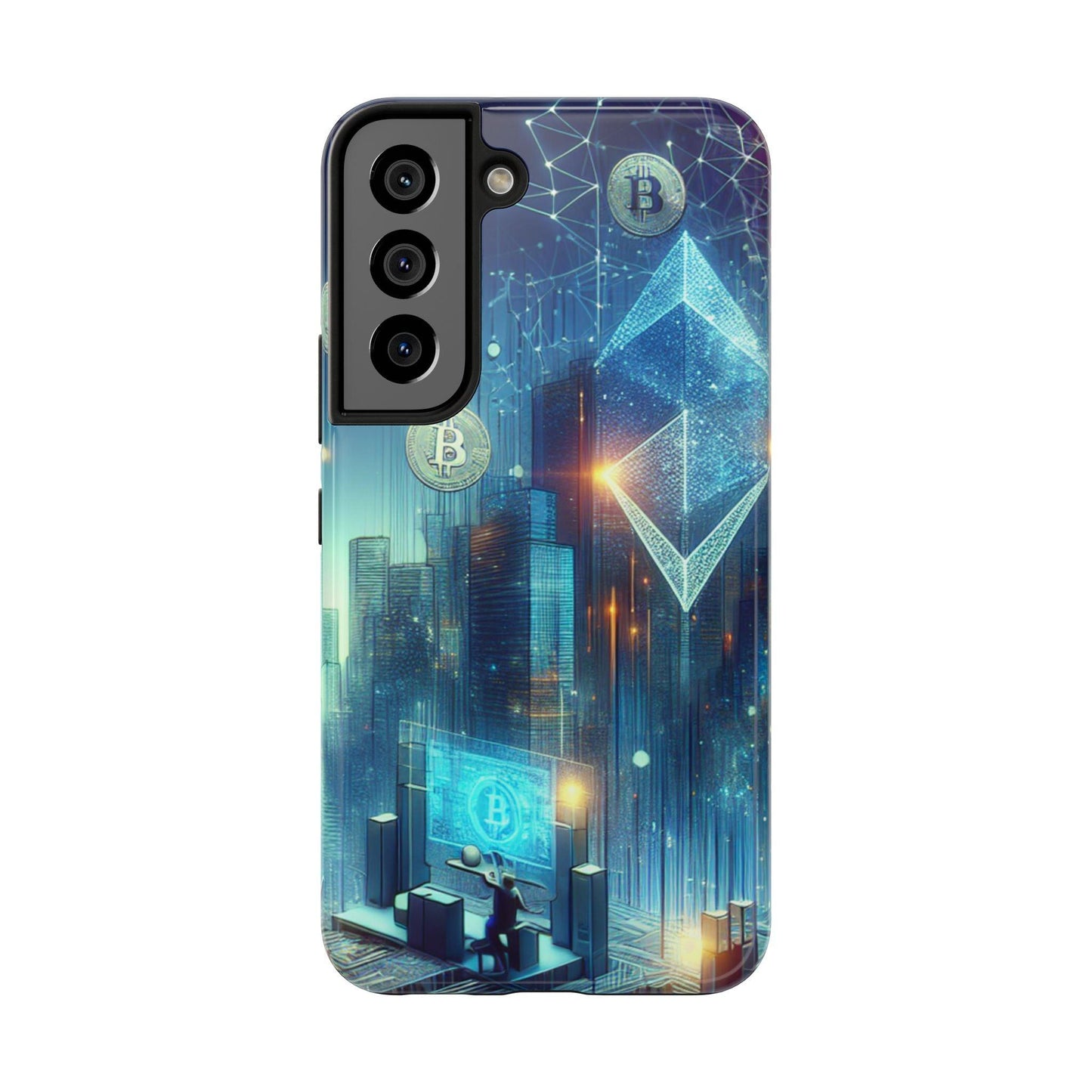 Phone Case - Cryptocurrency Enthusiasts Futuristic Design - Oceanfront Products
