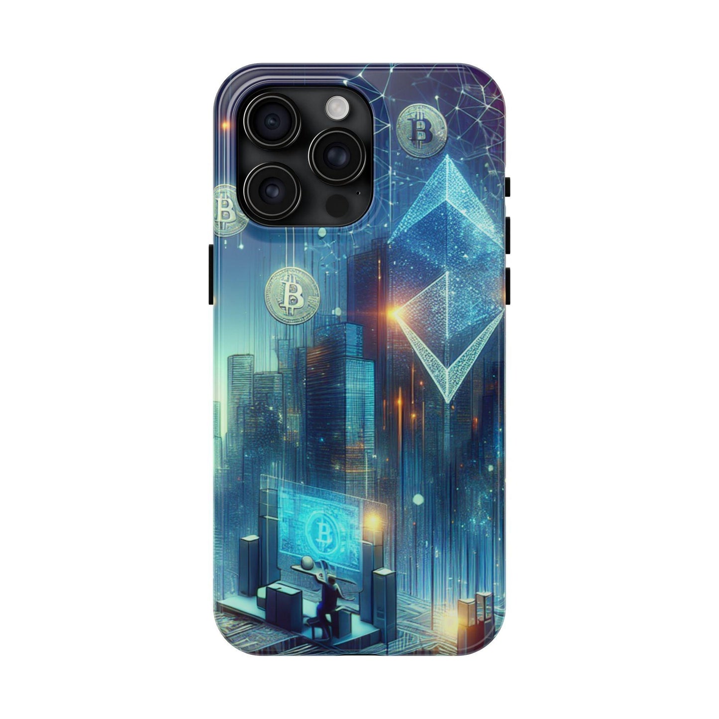 Phone Case - Cryptocurrency Enthusiasts Futuristic Design - Oceanfront Products
