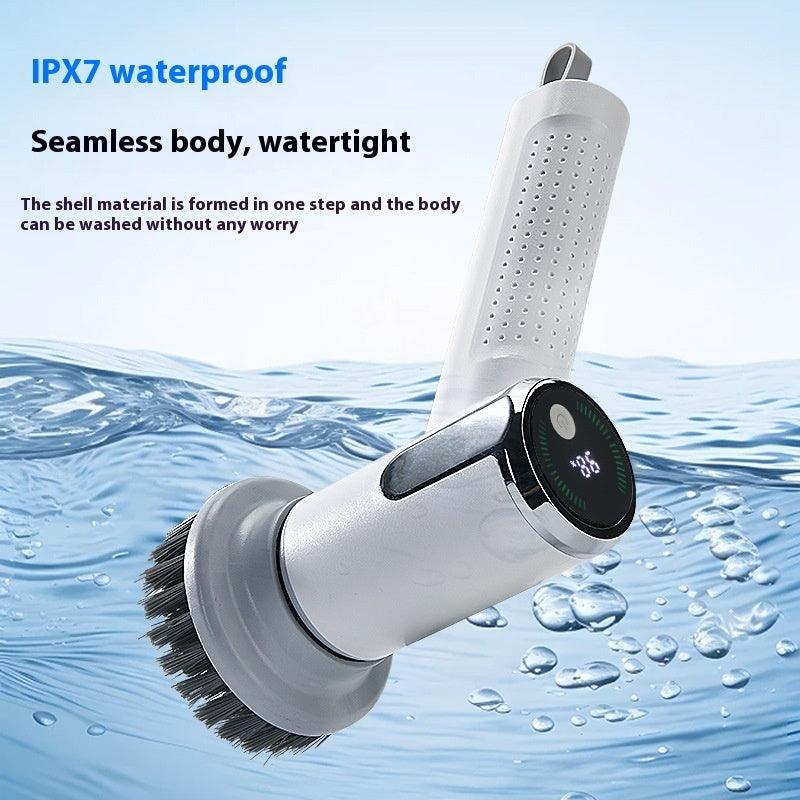 Multifunctional Smart Display Electric Cleaning Brush Wireless Kitchen Sink Cleaning Brush Waterproof Electric Pot Brush Cleaning Tool - Oceanfront Products