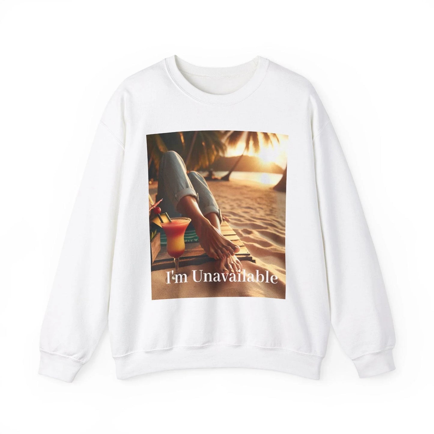 Sand Beach Woman Feet Crewneck Sweatshirt - Oceanfront Products