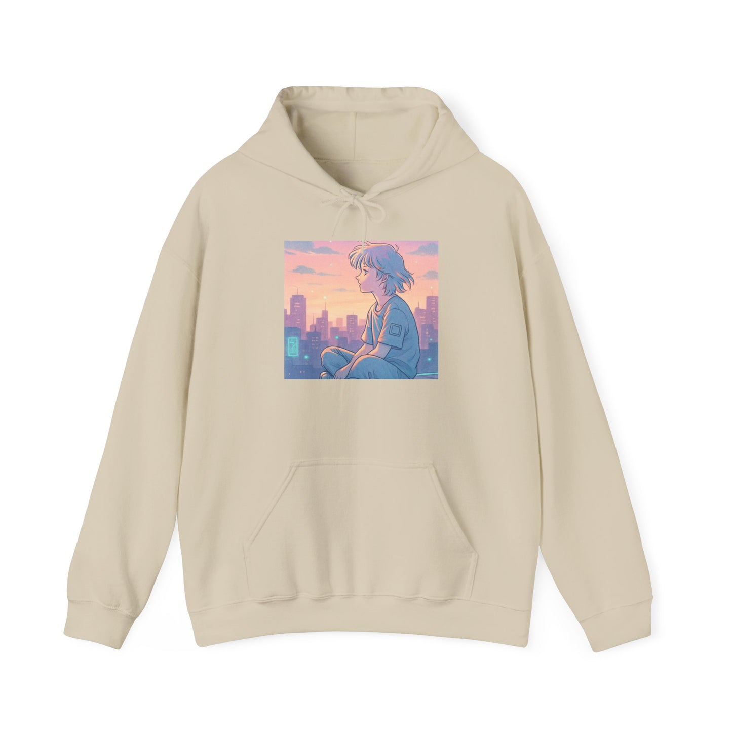 Hooded Sweatshirt Lofi/Vaporwave Design