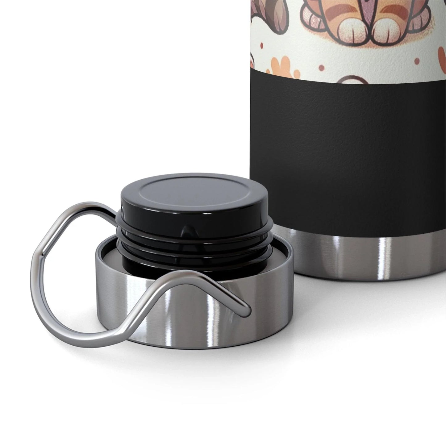 Cozy Cat Pattern Metal Drink Cup: Purr-fect Temperature, Purr-fect Style - Oceanfront Products