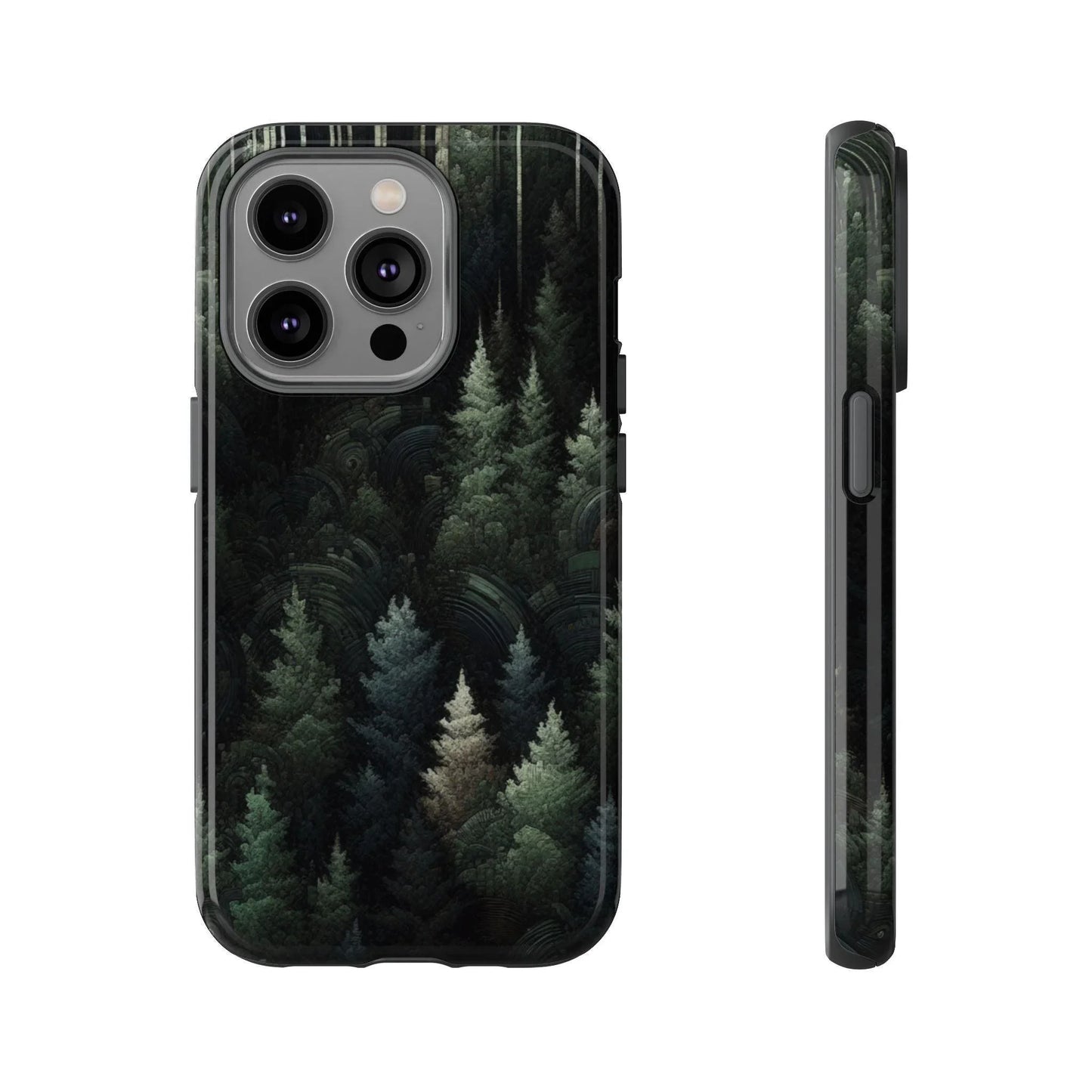 Phone Cases - Deep Dark Forest Nature Design - Oceanfront Products