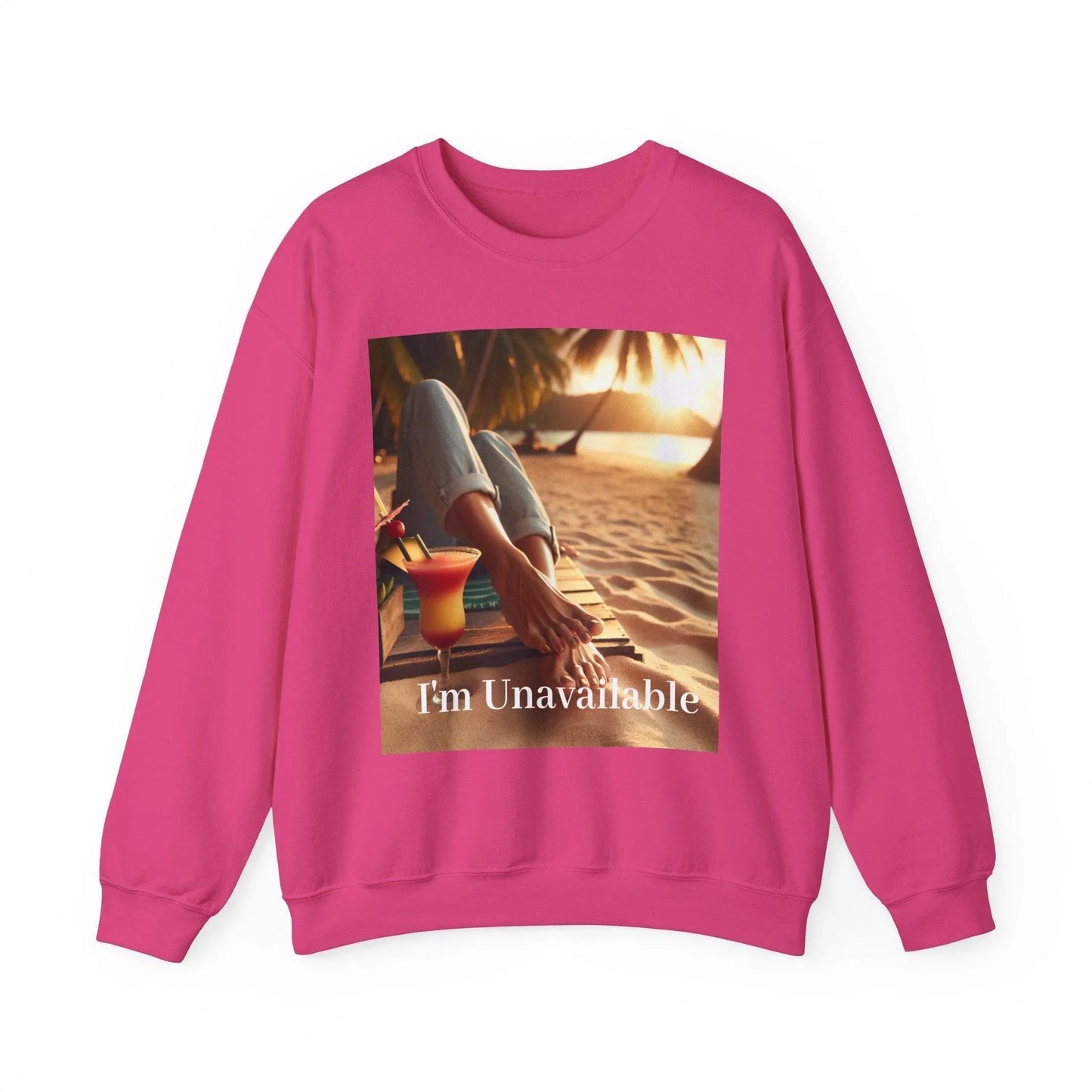 Sand Beach Woman Feet Crewneck Sweatshirt - Oceanfront Products