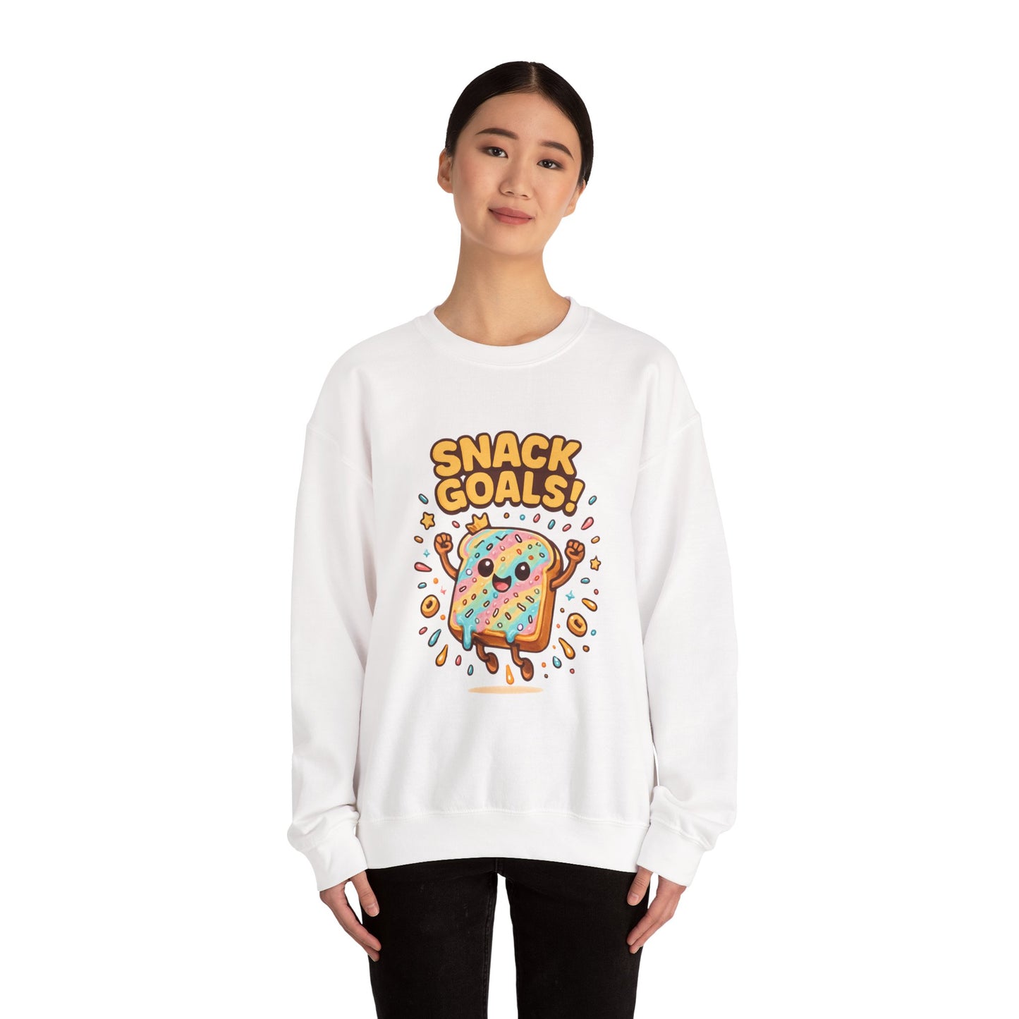 Snack Goals Sweatshirt, Foodie Gift, Comfortable Crewneck, Unisex Jumper, Funny
