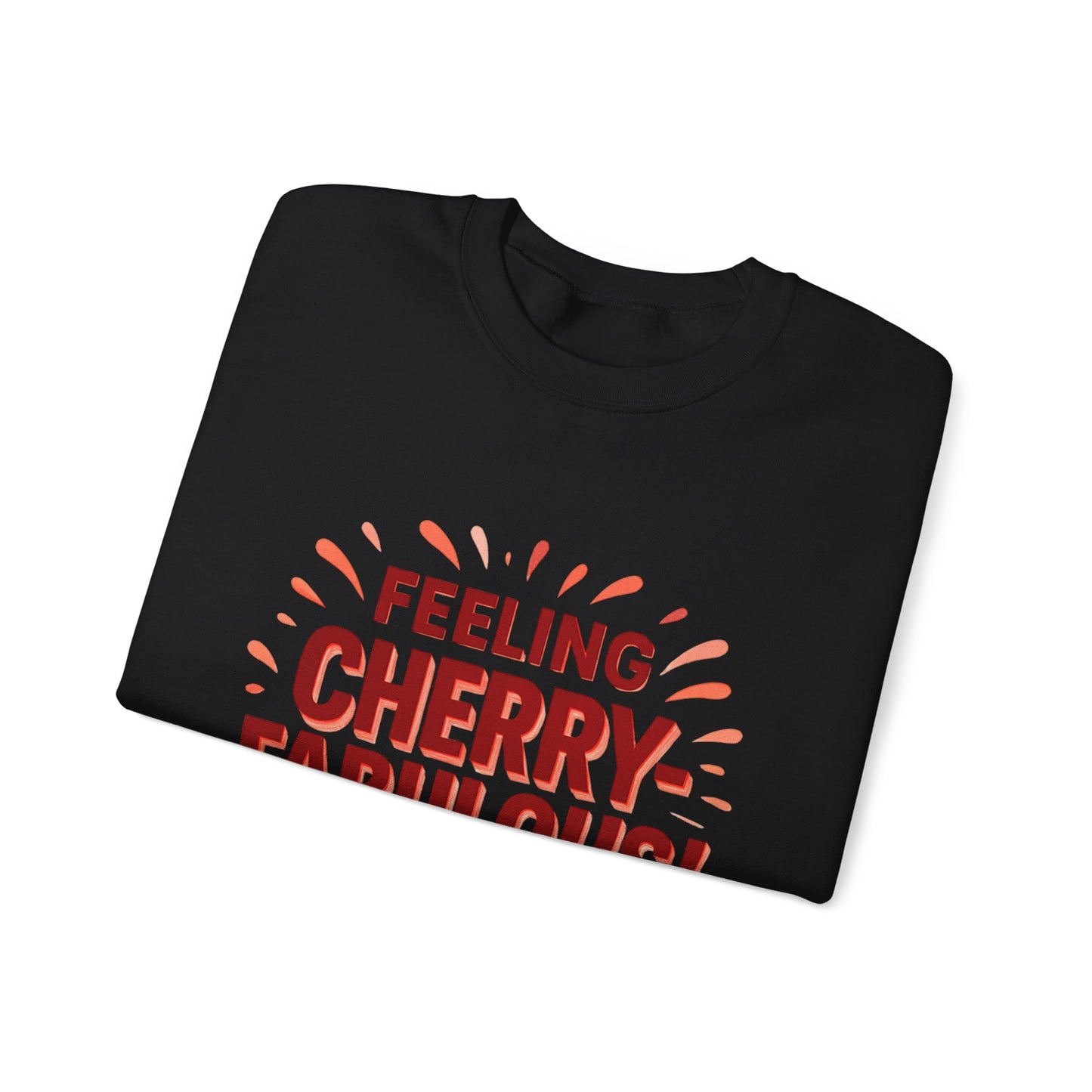 Bold cherry Sweatshirt, Cherry design on Crewneck Jumper, Unisex Pullover, Gift
