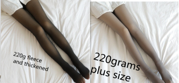 Oceanfront™ Soft-Life Thermal Sheer Leggings – 220 g Fleece Warmth, Bare-Leg Look ❄️