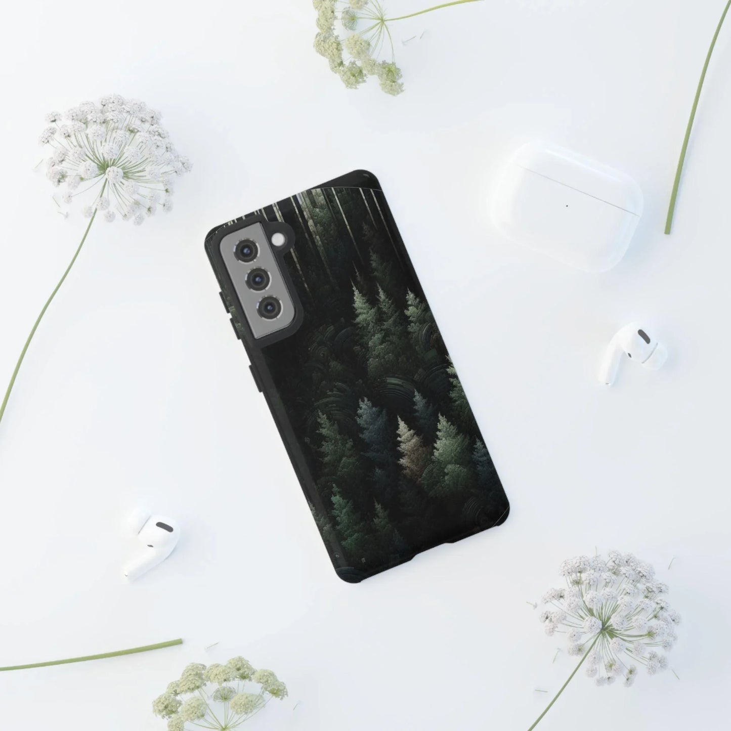 Phone Cases - Deep Dark Forest Nature Design - Oceanfront Products