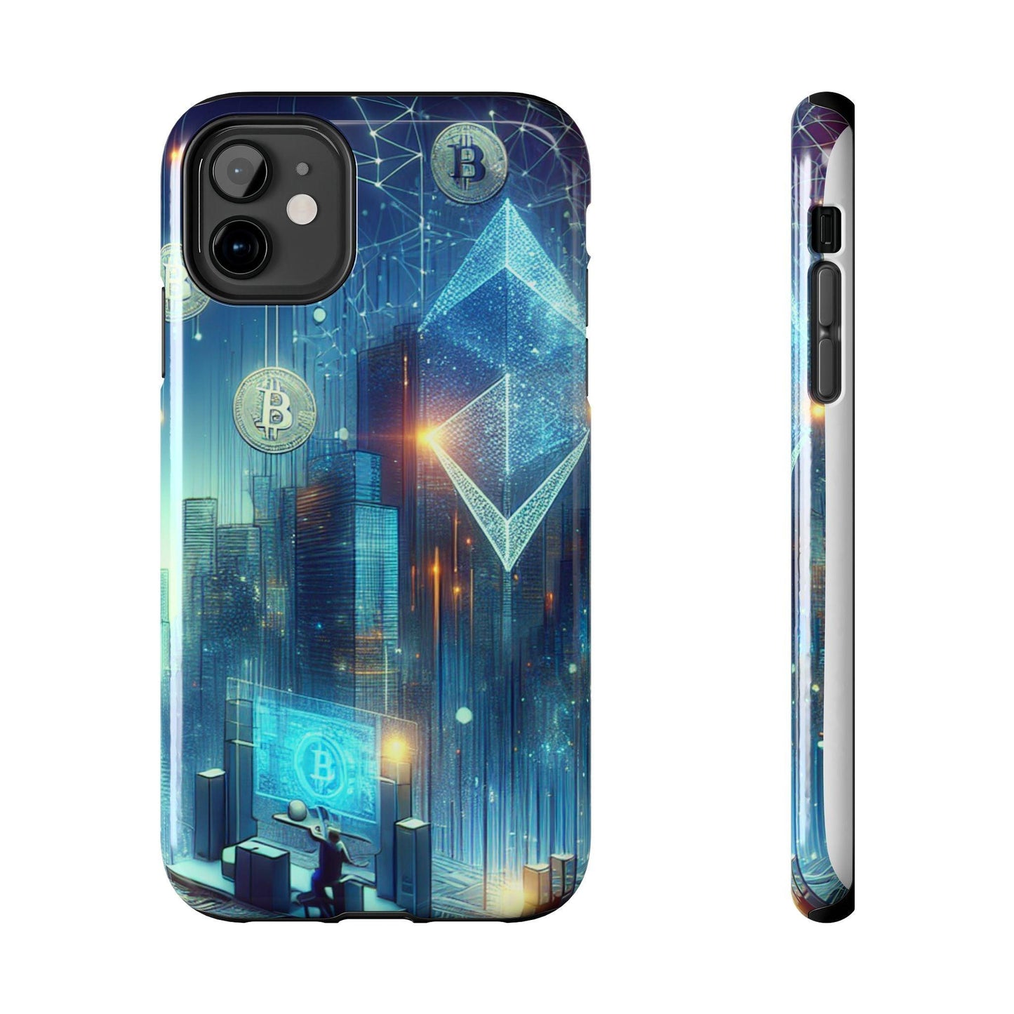 Phone Case - Cryptocurrency Enthusiasts Futuristic Design - Oceanfront Products