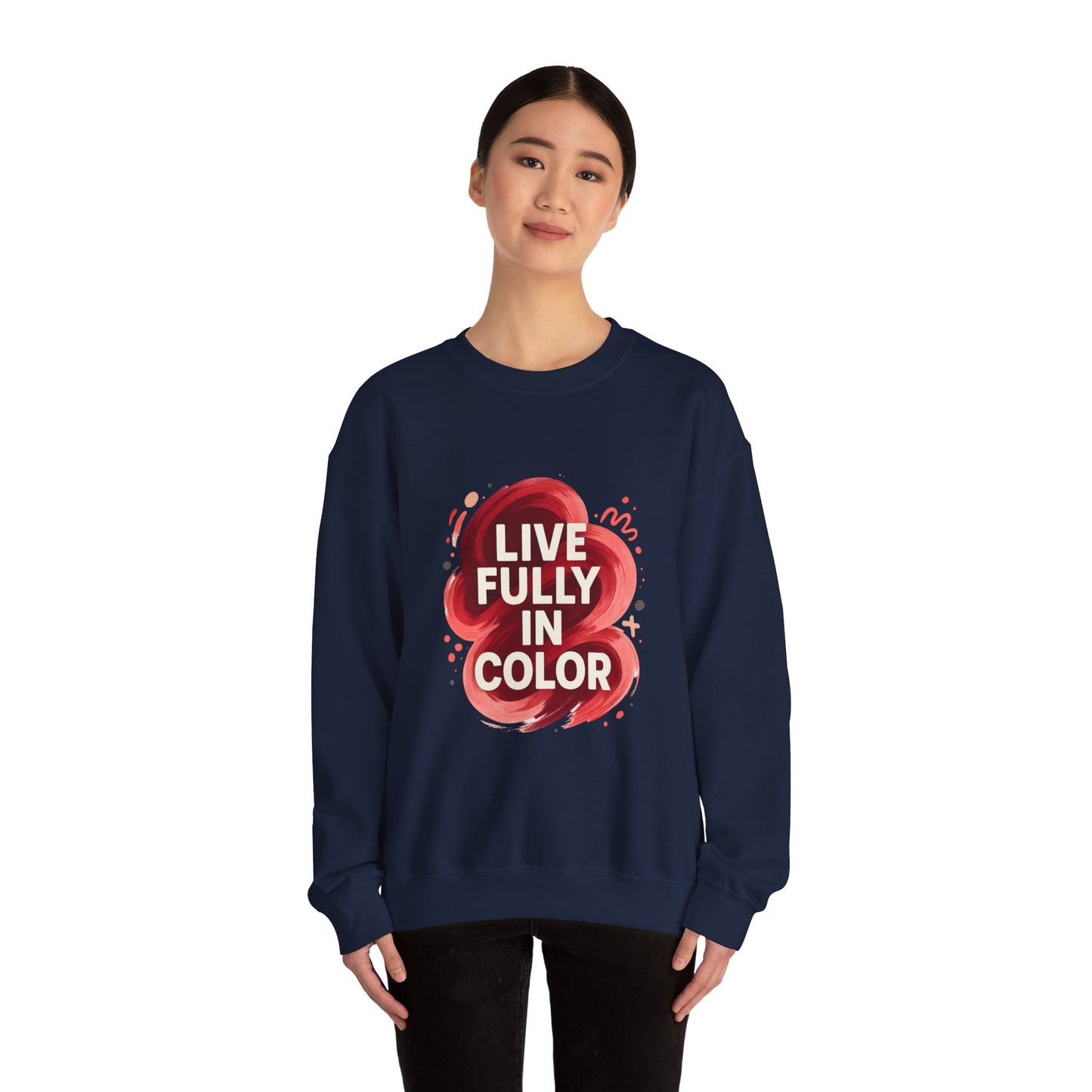 Crewneck Sweatshirt - Bold Color Palettes Cherry Coded