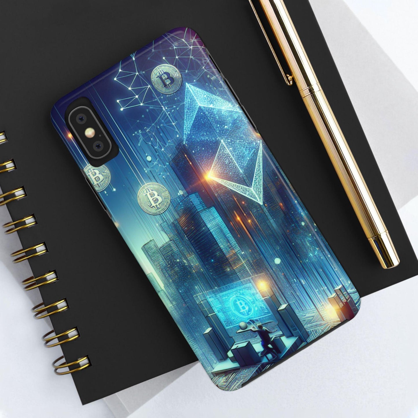Phone Case - Cryptocurrency Enthusiasts Futuristic Design - Oceanfront Products