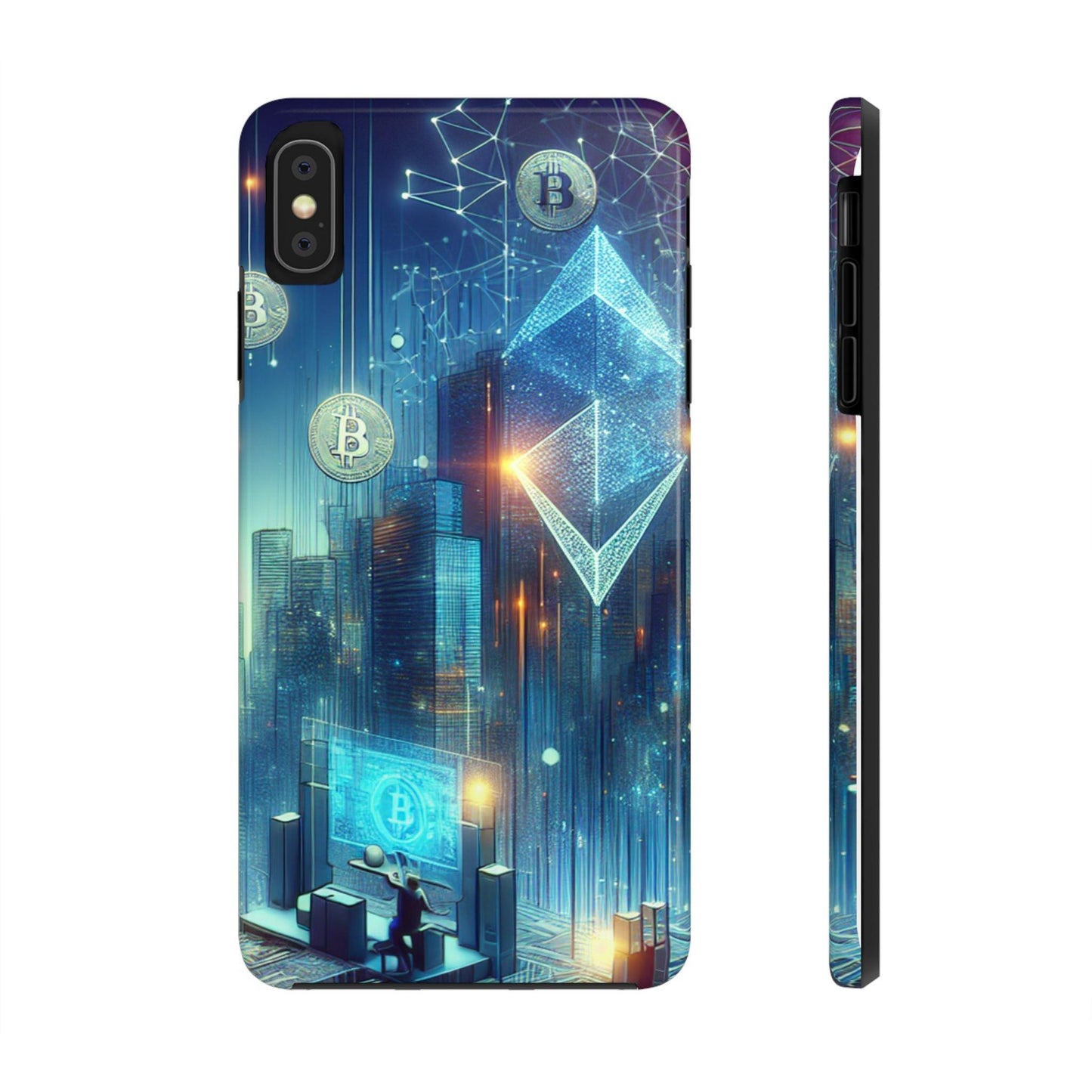 Phone Case - Cryptocurrency Enthusiasts Futuristic Design - Oceanfront Products