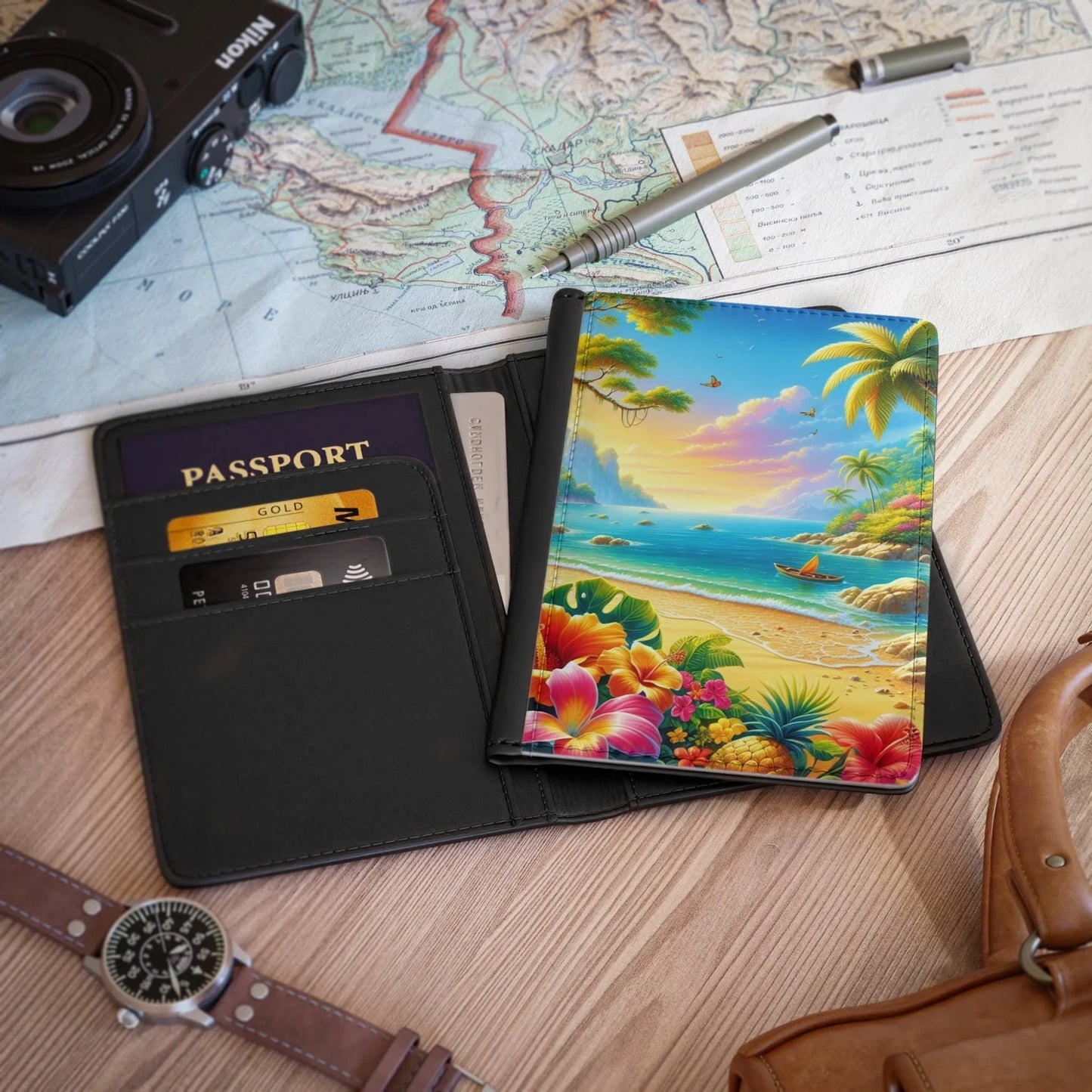 Passport Cover - Tropical Beach Passport Book - Oceanfront Products