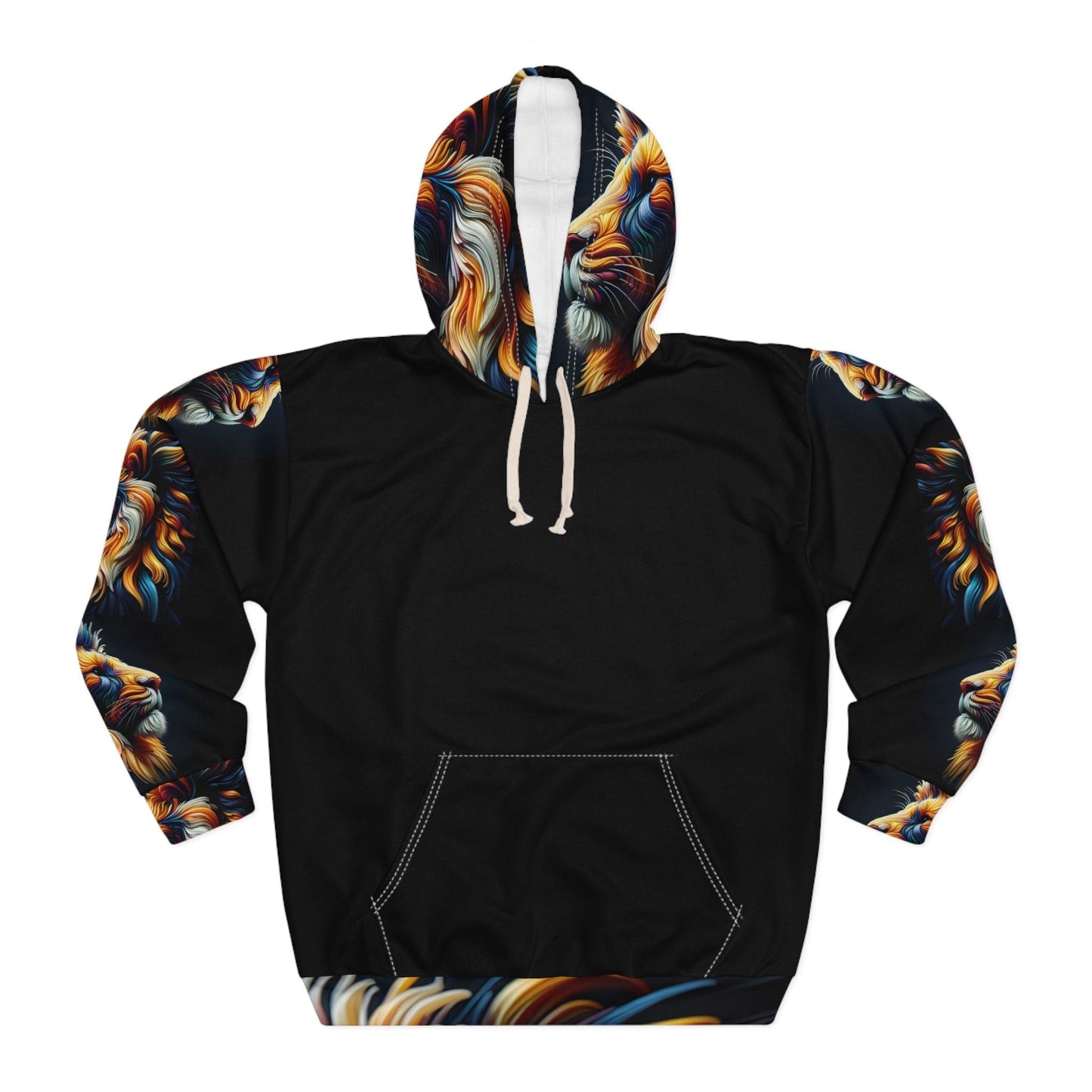 Realistic Lion Unisex Pullover Hoodie - Oceanfront Products