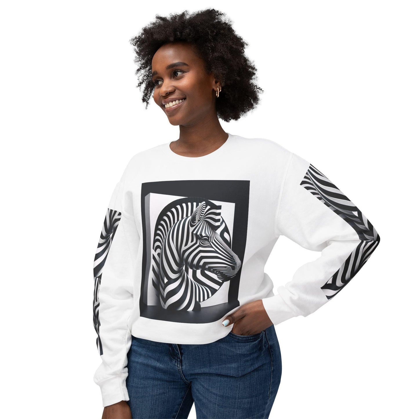 Zebra Abstract Sweatshirt - Oceanfront Products