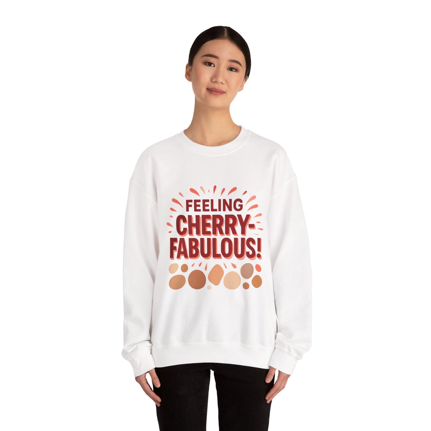 Bold cherry Sweatshirt, Cherry design on Crewneck Jumper, Unisex Pullover, Gift