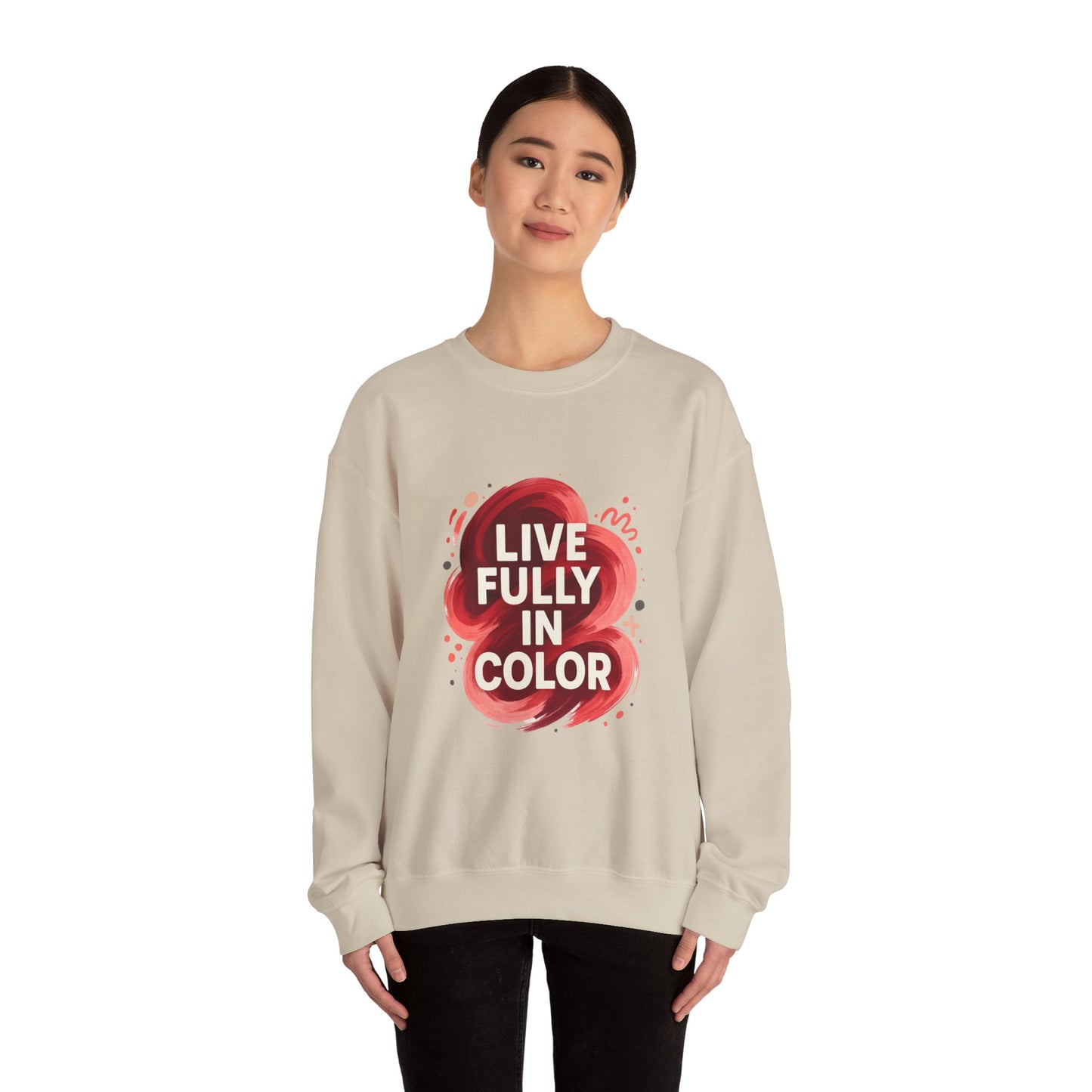 Crewneck Sweatshirt - Bold Color Palettes Cherry Coded