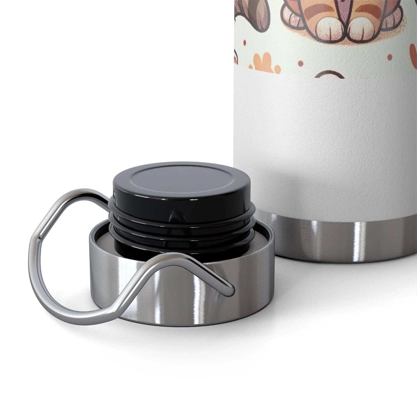 Cozy Cat Pattern Metal Drink Cup: Purr-fect Temperature, Purr-fect Style - Oceanfront Products
