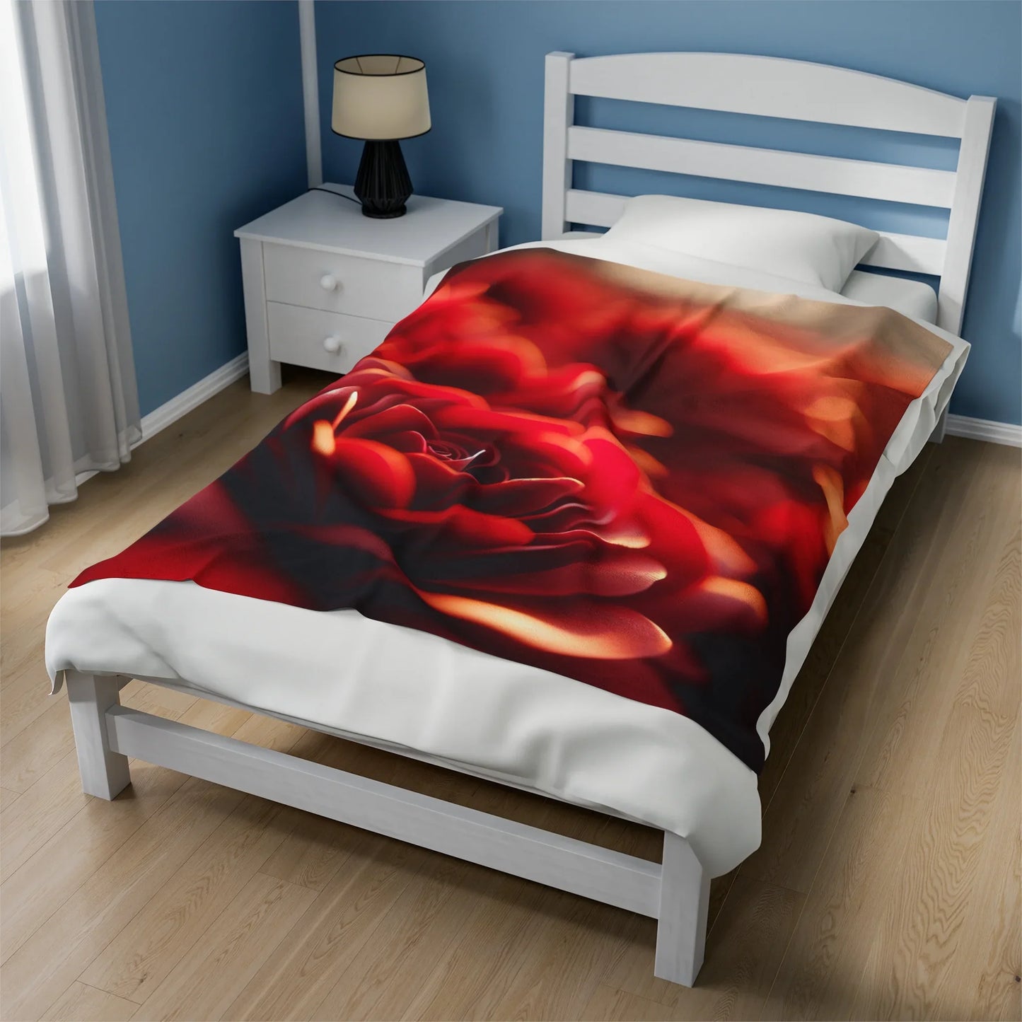 Plush Blanket - Valentine's Day Rose Petals Design - Oceanfront Products