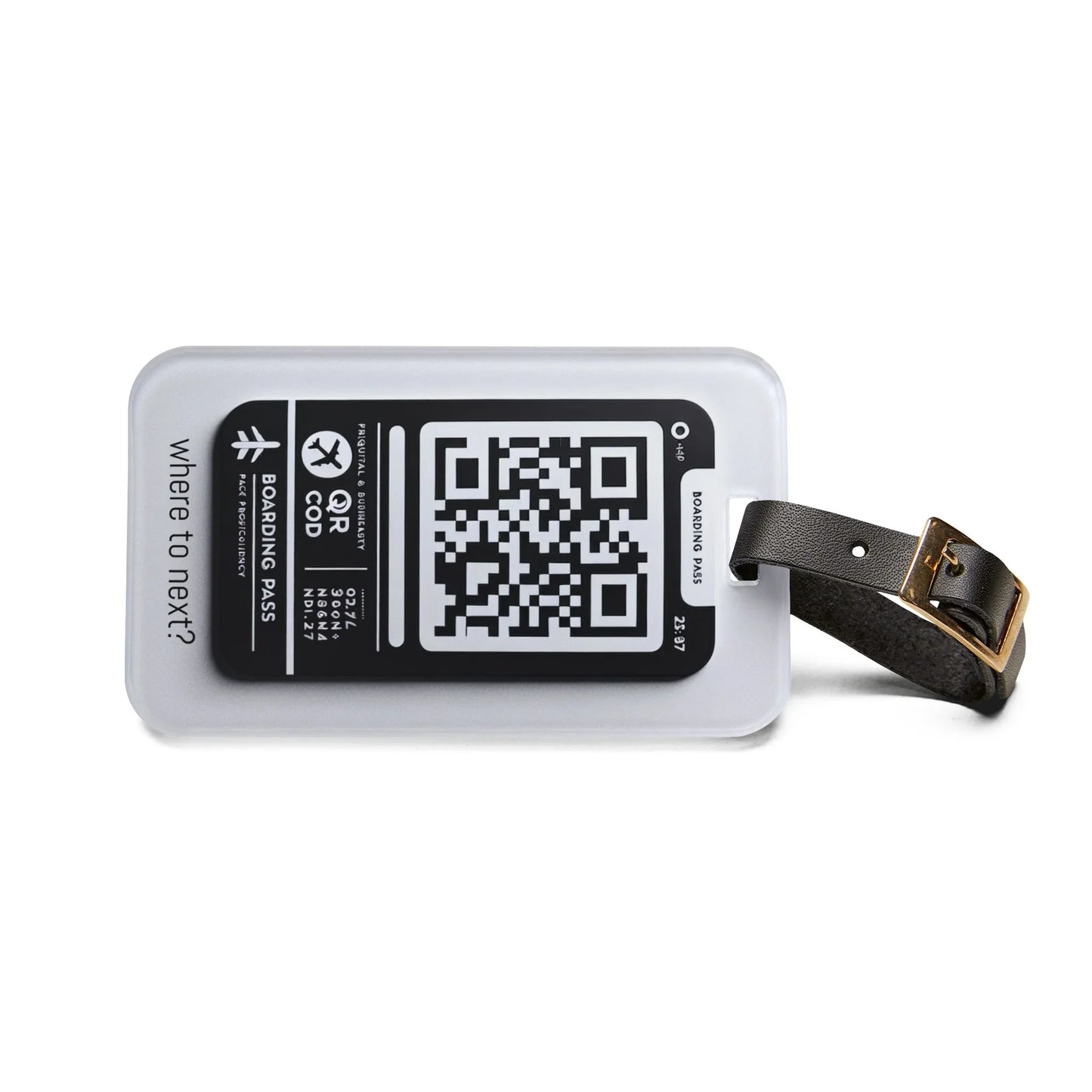 Luggage Tag - Boarding Pass QR Code Design - Oceanfront Products