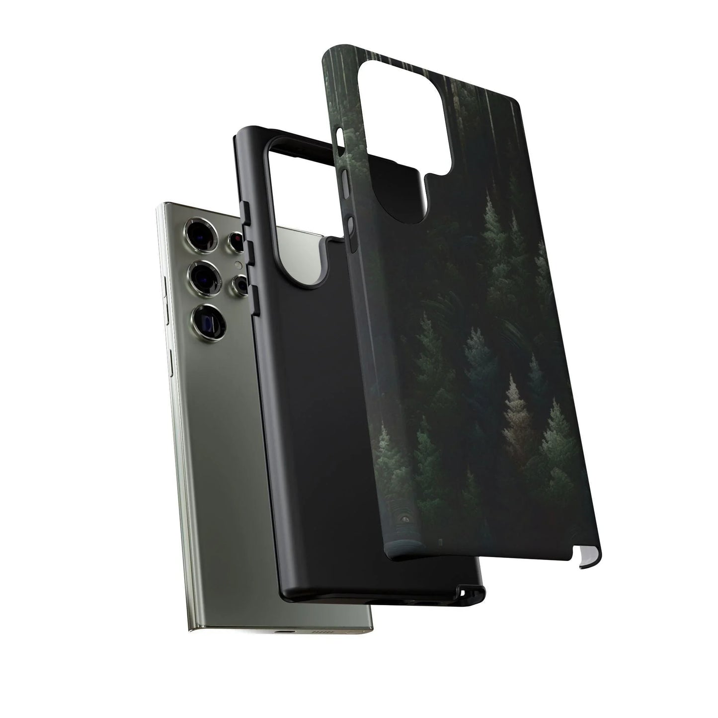 Phone Cases - Deep Dark Forest Nature Design - Oceanfront Products