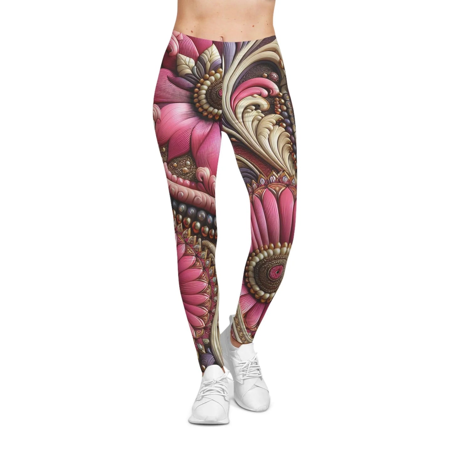 Pink Flower Leggings - Oceanfront Products